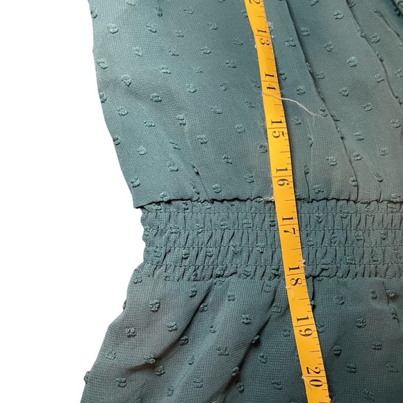 NWT City Chic Womens Size S 16 Dobby Tiered Dress Alpine Teal Romantic Flowy - Picture 15 of 16